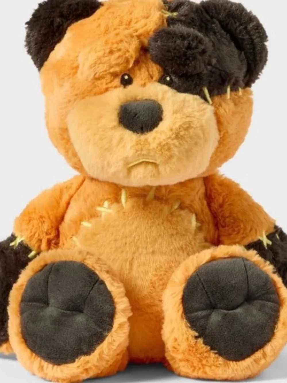 Gigglescape Orange and Black Frankenbear plush NWT